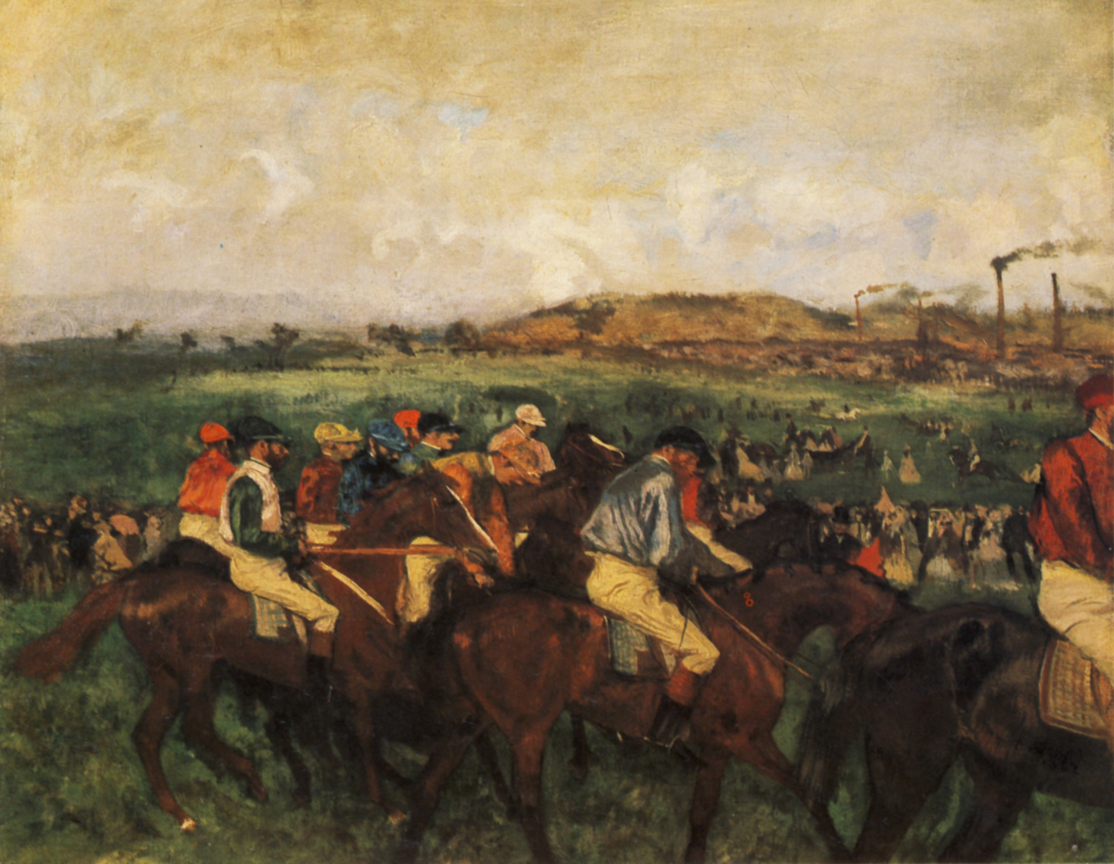 《赛马开始前的骑手》埃德加·德加作品介绍及画作含义